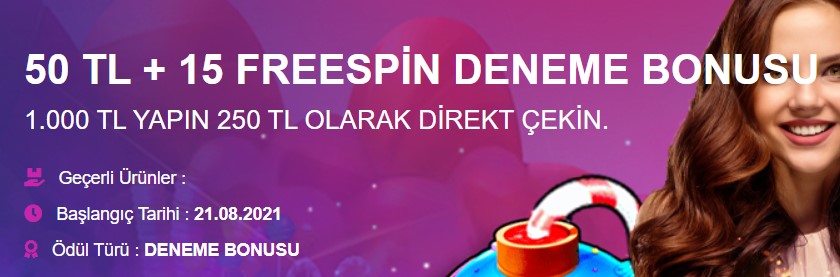 50 TL Deneme Bonusu