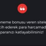 2022 Yatırımsız Bonus Veren Siteler