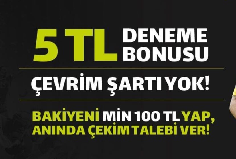 5 TL çevrim şartsız bonus