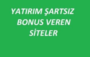 Yatırım şartsız bonuslar